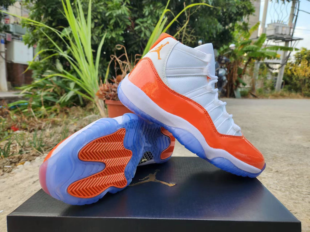 Sneakers, White Red Orange Colorway, Lace Up Design, Casual Gift for Sneaker Fans