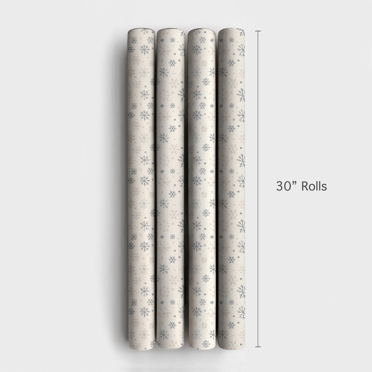 Neutral Winter Gift Wrap, Muted Snowflake Wrapping Paper, Minimalist Blue Beige Wrapping Paper, Elegant Christmas Holiday Wra