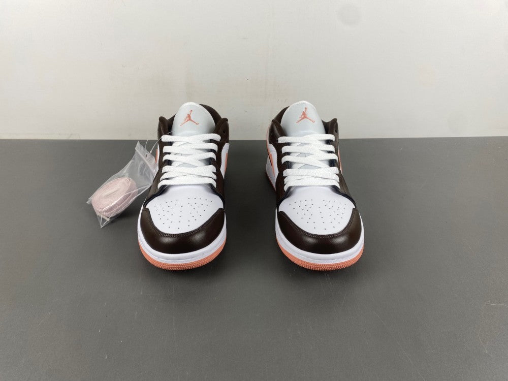 Low Top Sneakers, White Black Orange Colorway, Lace Up Design, Casual Gift for Sneaker Fans