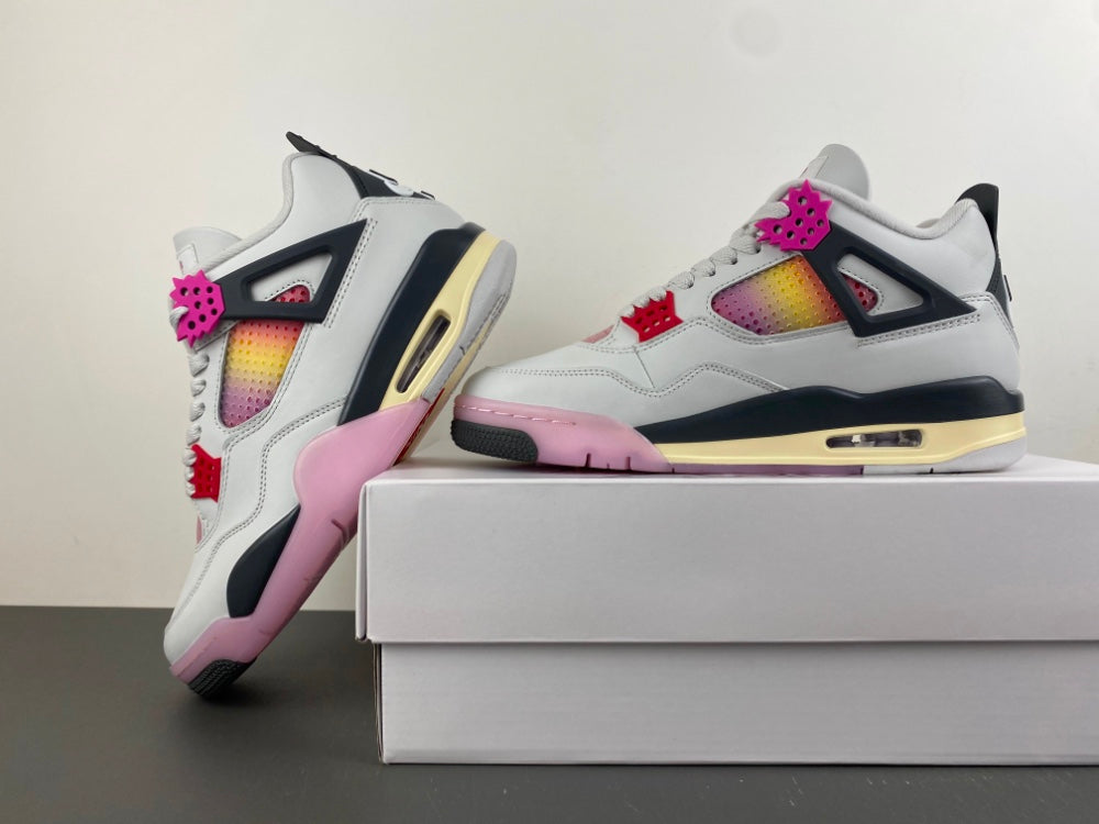 Sneakers, White Pink Green Colorway, Lace Up Design, Casual Gift for Sneaker Fans