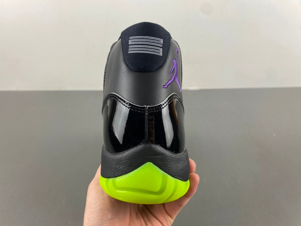 Low Top Sneakers, Neon Green Black Colorway, Lace Up Design, Casual Gift for Sneaker Fans