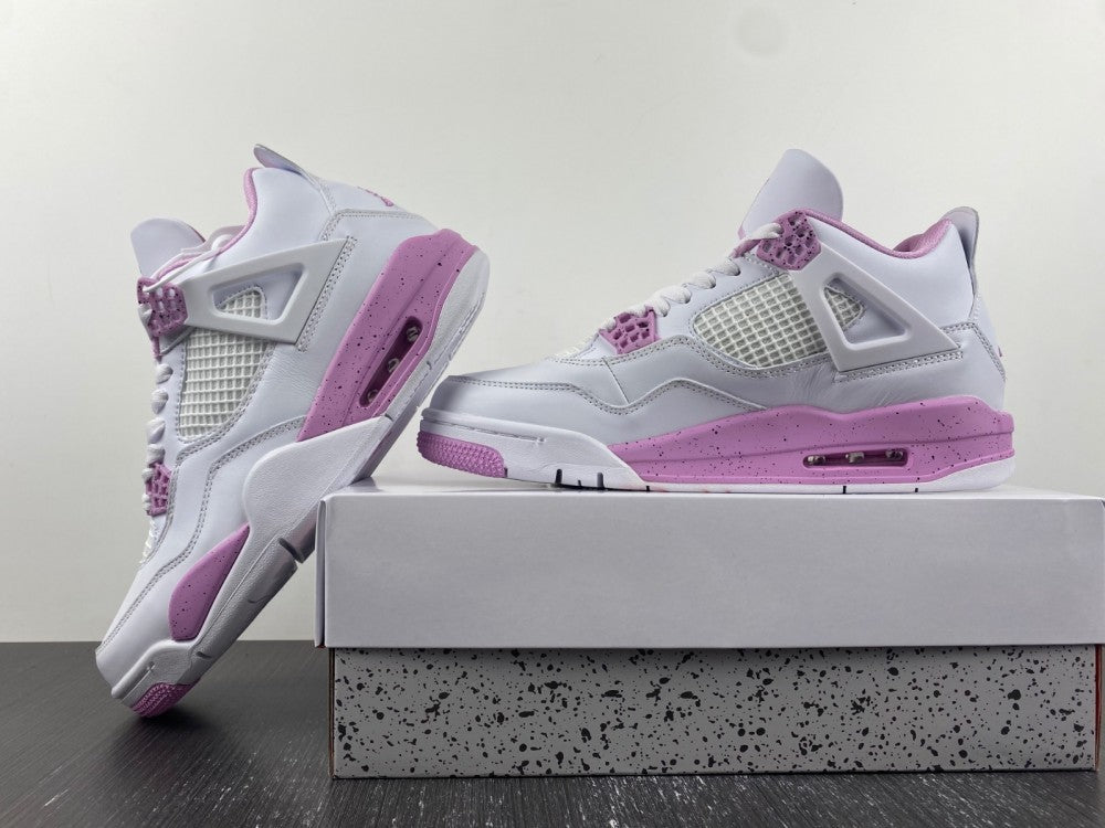 Sneakers, White Pink Colorway, Leather Footwear, Lace Up Design, Casual Gift for Sneaker Fans
