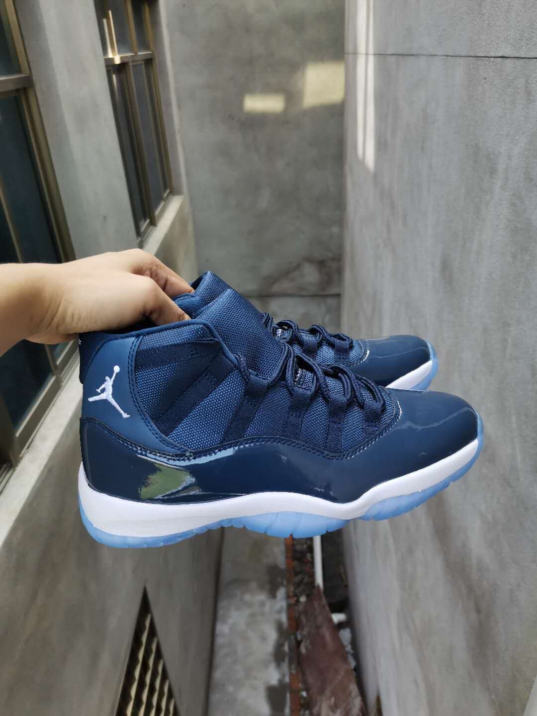 Sneakers, Navy White Colorway, Lace Up Design, Casual Gift for Sneaker Fans