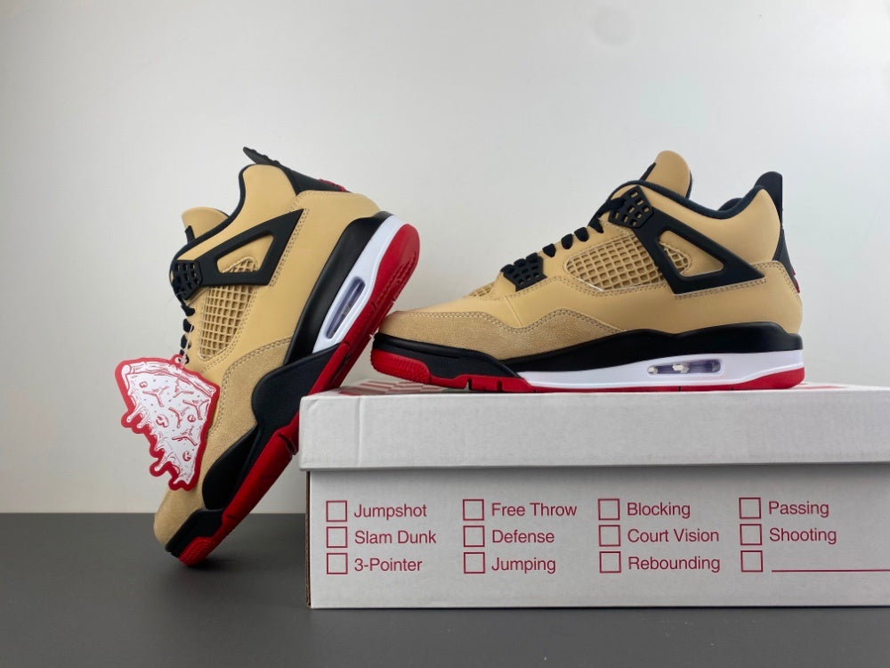Retro Mid Top Sneakers, Black Red Yellow Colorway, Lace Up Design, Casual Gift for Sneaker Fans