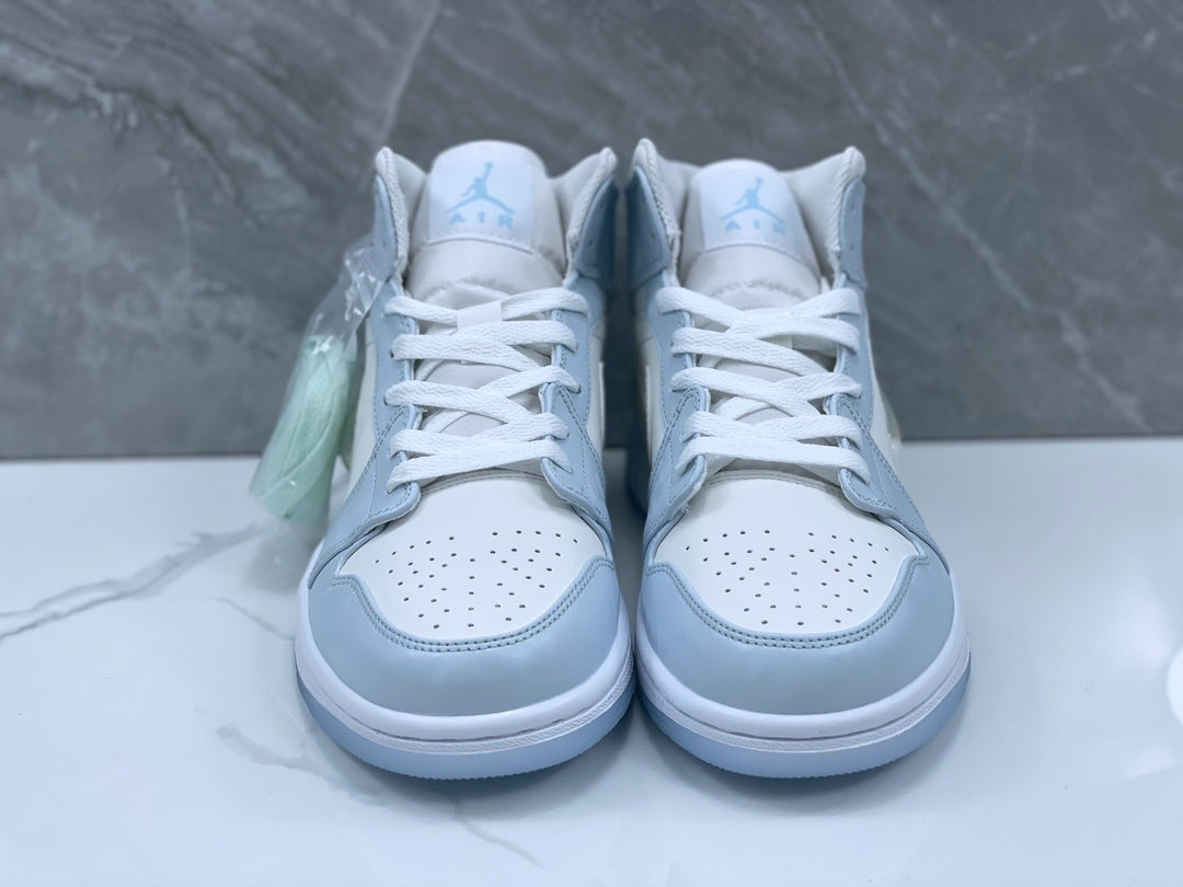 Mid Top Sneakers, Blue Colorway, Gradient Colorway, Lace Up Design, Casual Gift for Sneaker Fans