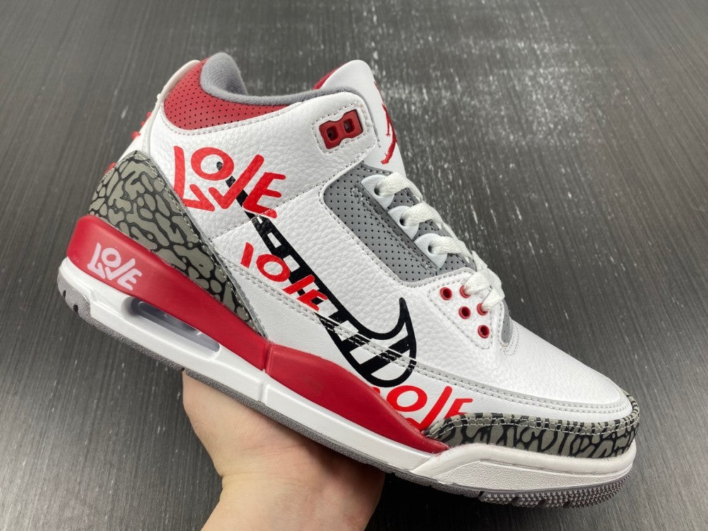 Sneakers, White Red Gray Colorway, Lace Up Design, Casual Gift for Sneaker Fans