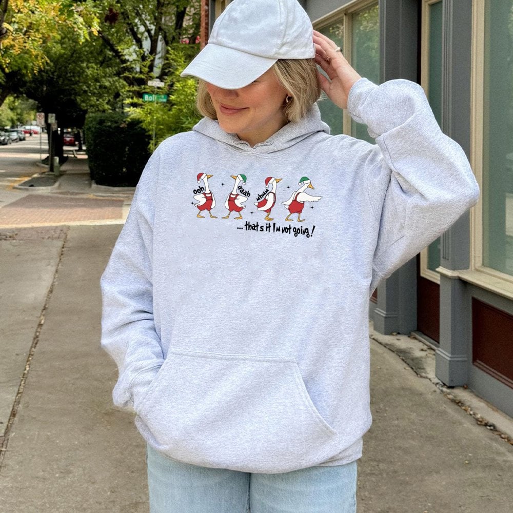 Humorous Holiday Quote Sweatshirt, Silly Goose Christmas Hoodie, Retro Honk Xmas Pullover, Sarcastic Animal Lover Holiday Swe