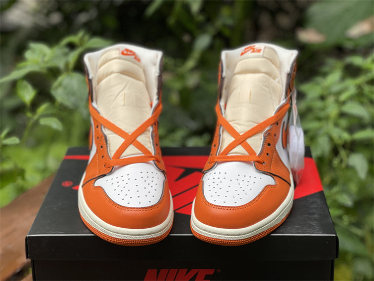 High Top Sneakers, Orange White Colorway, Lace Up Design, Casual Gift for Sneaker Fans