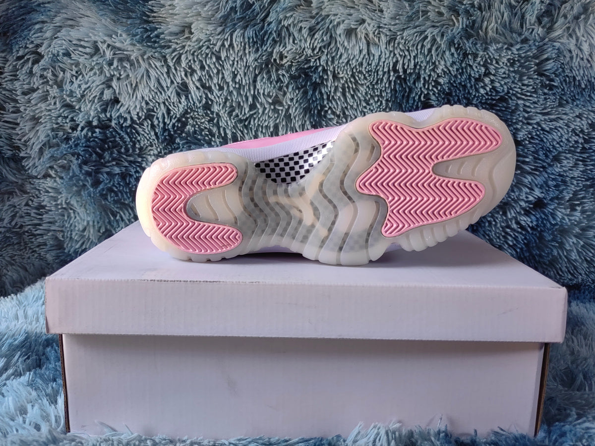 Low Top Sneakers, White Pink Colorway, Lace Up Design, Casual Gift for Sneaker Fans