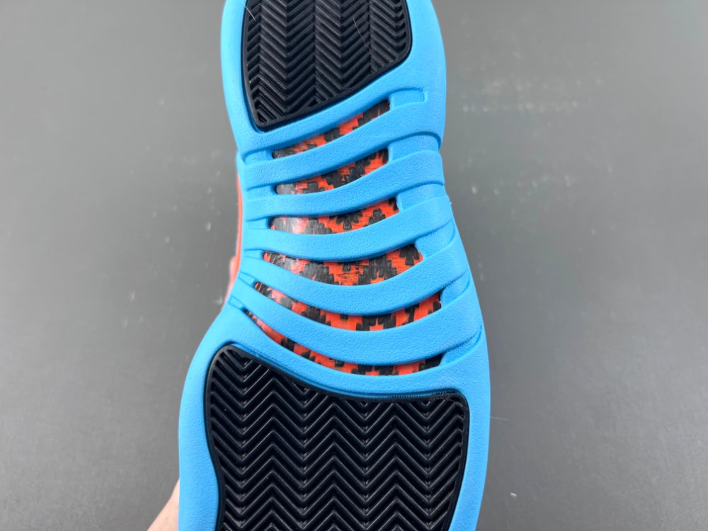 Retro Low Top Sneakers, Blue Black Orange Colorway, Lace Up Design, Casual Gift for Sneaker Fans