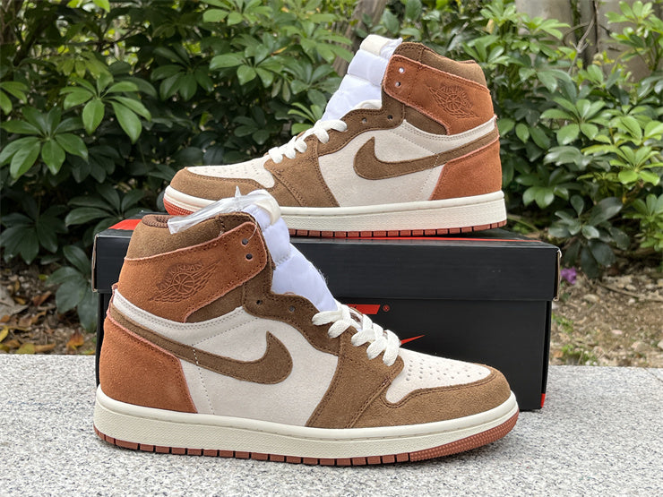 High Top Sneakers, White Brown Colorway, Lace Up Design, Casual Gift for Sneaker Fans