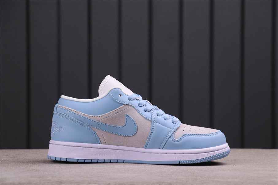 Low Top Sneakers, Blue Colorway, Lace Up Design, Casual Gift for Sneaker Fans
