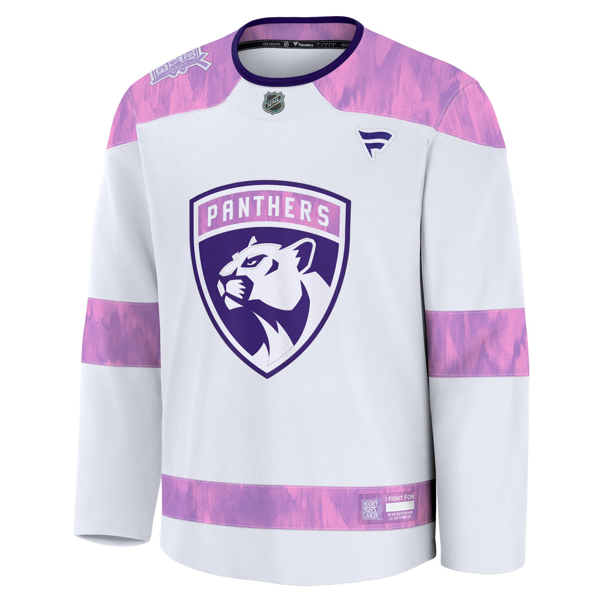 Florida Panthers Fanatics White 2024 Hockey Fights Cancer Practice Jersey