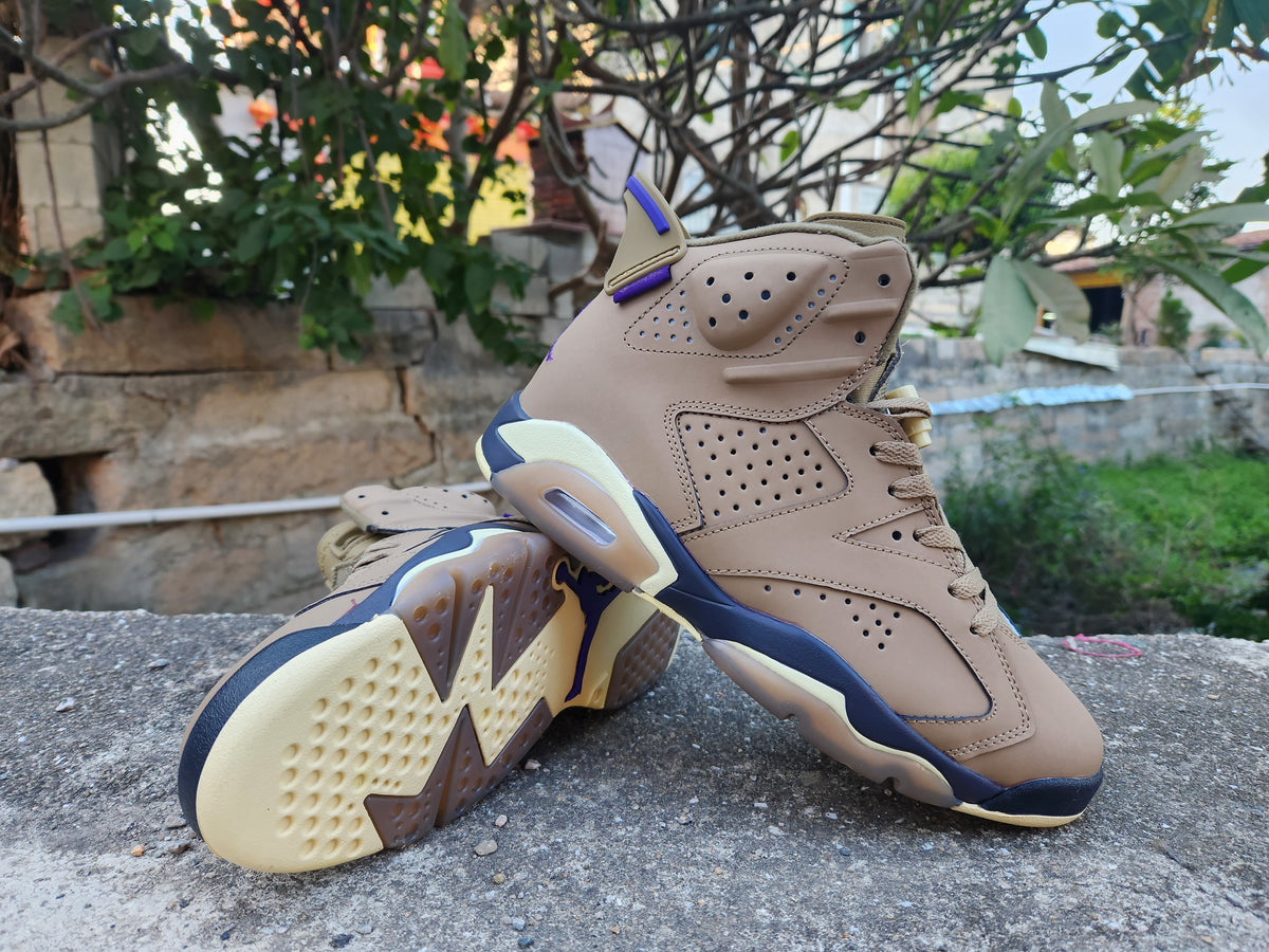 High Top Sneakers, Beige Purple Colorway, Lace Up Design, Casual Gift for Sneaker Fans