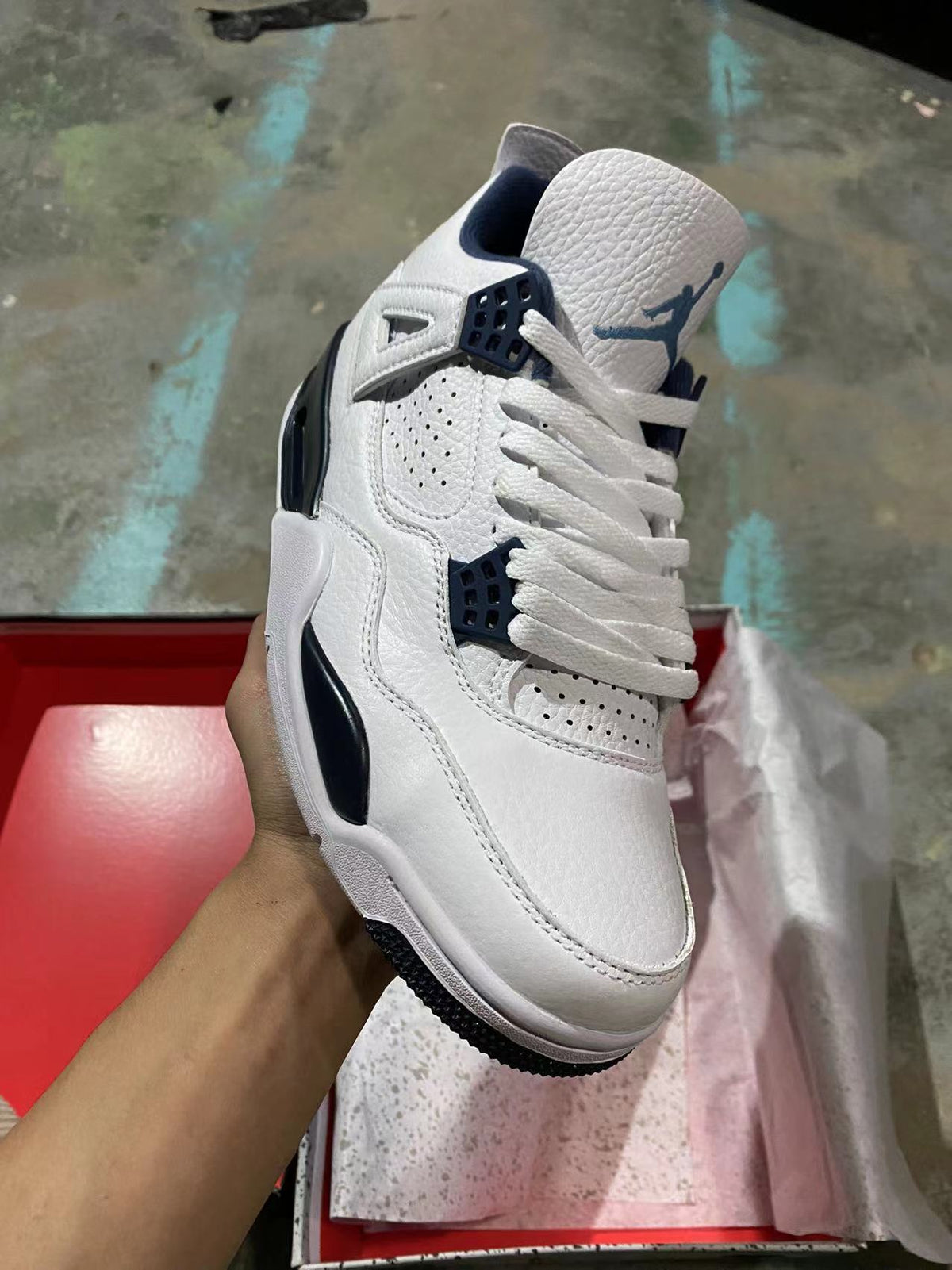 Sneakers, Blue White Colorway, Lace Up Design, Casual Gift for Sneaker Fans