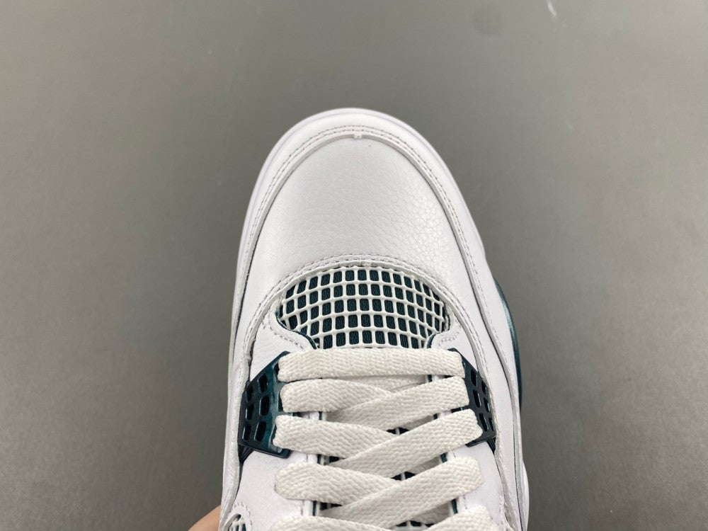 Low Top Sneakers, White Green Colorway, Lace Up Design, Casual Gift for Sneaker Fans