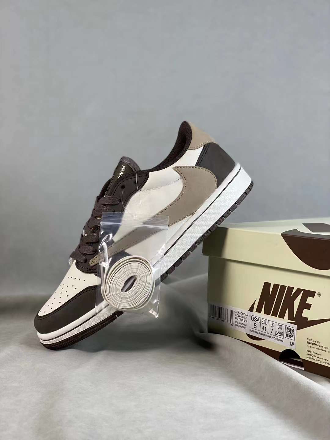 Basketball Shoes, Brown White Colorway, Reverse Hook Design, Lace Up Design, Casual Gift for Shoe Lovers