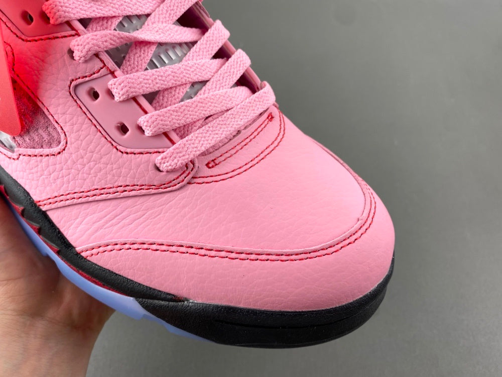 Low Top Sneakers, Pink Colorway, Leather Footwear, Lace Up Design, Casual Gift for Sneaker Fans