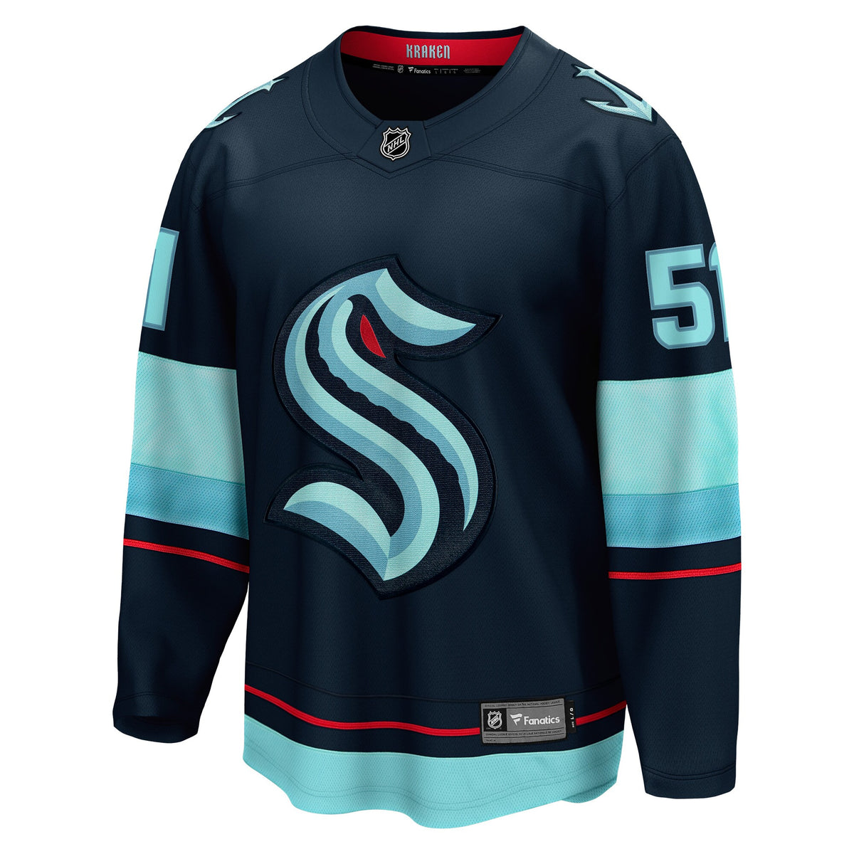 Seattle Kraken Shane Wright Fanatics Deep Sea Blue Home Breakaway Player Jersey