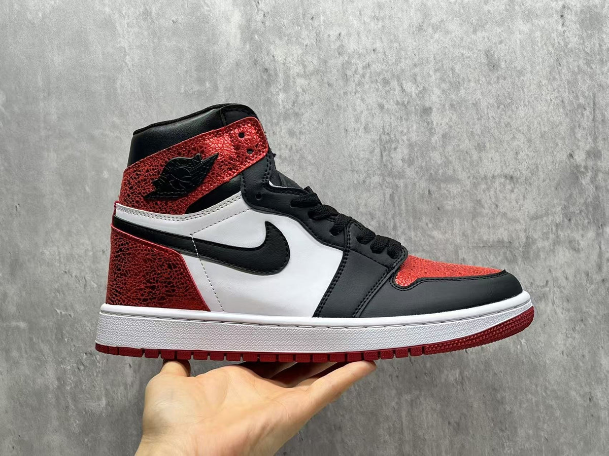High Top Sneakers, Red Colorway, Lace Up Design, Casual Gift for Sneaker Fans