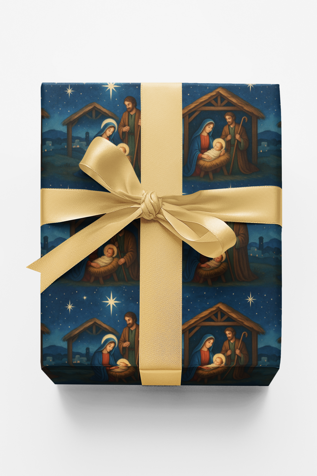 Holy Family Watercolor Gift Wrap, Nativity Christmas Wrapping Paper, Christian Religious Wrapping Paper, Bethlehem Holiday Gi