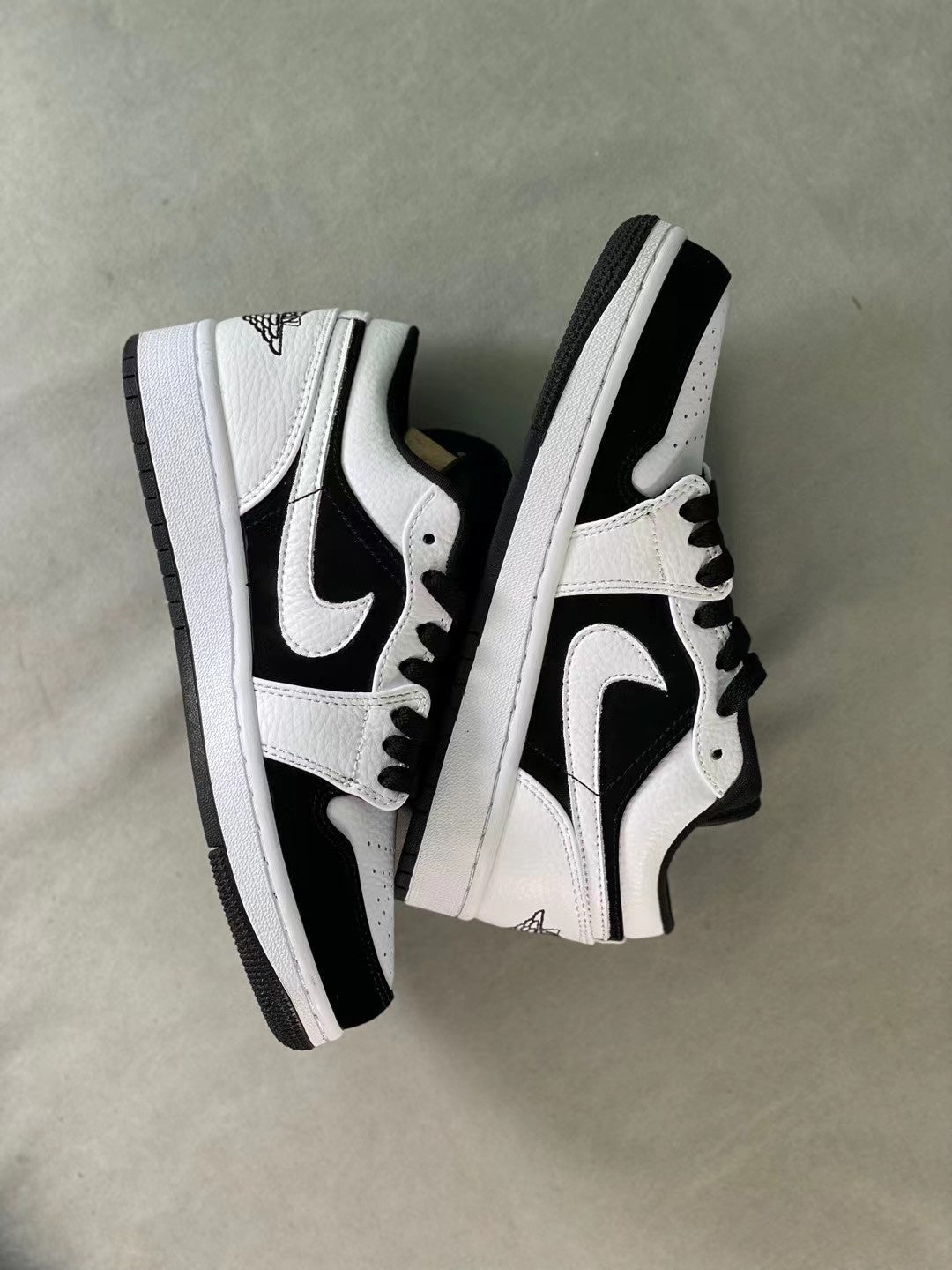 Low Top Sneakers, White Black Colorway, Lace Up Design, Casual Gift for Sneaker Fans