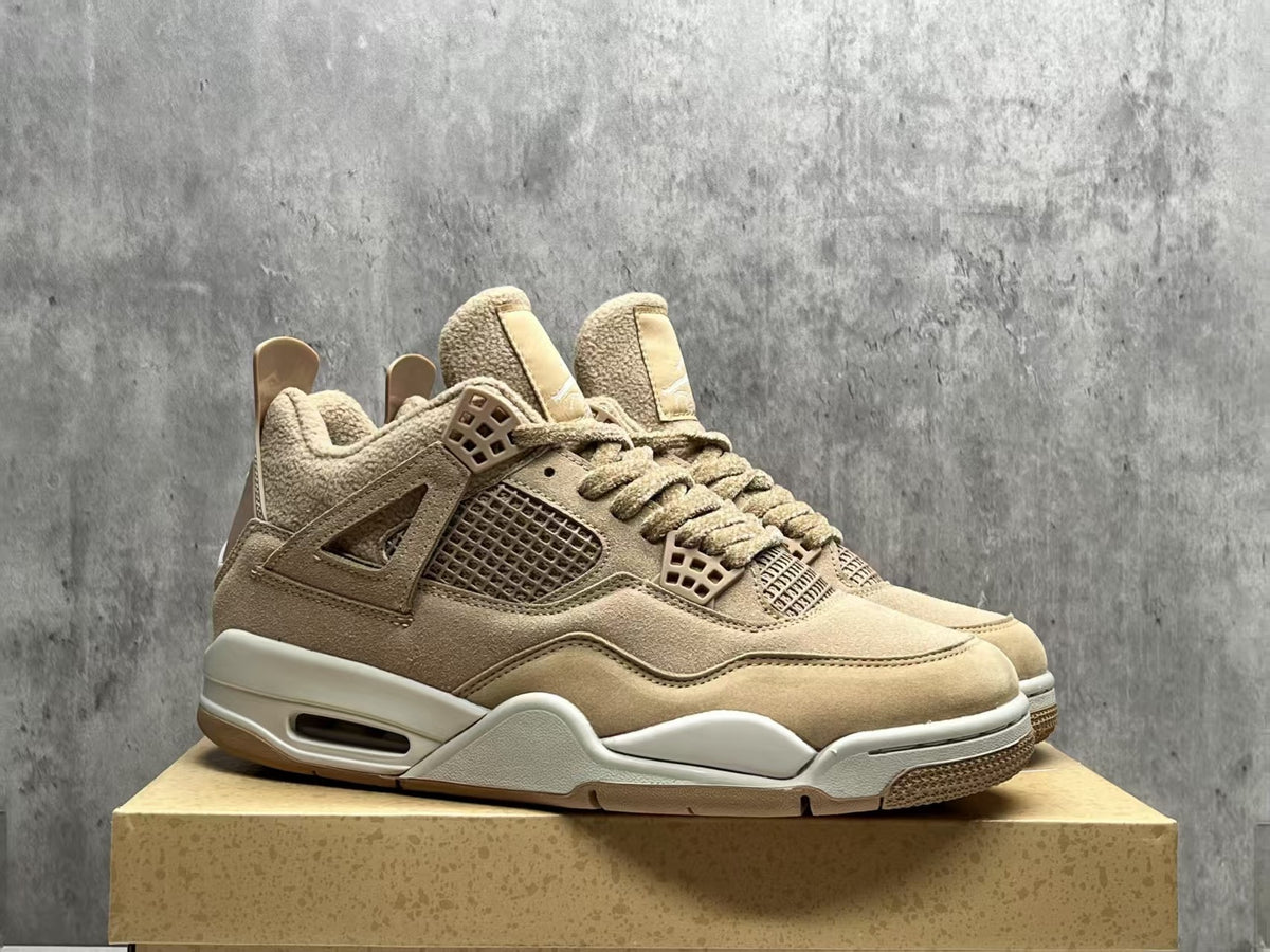 Mid Top Sneakers, Beige Colorway, Lace Up Design, Casual Gift for Sneaker Fans