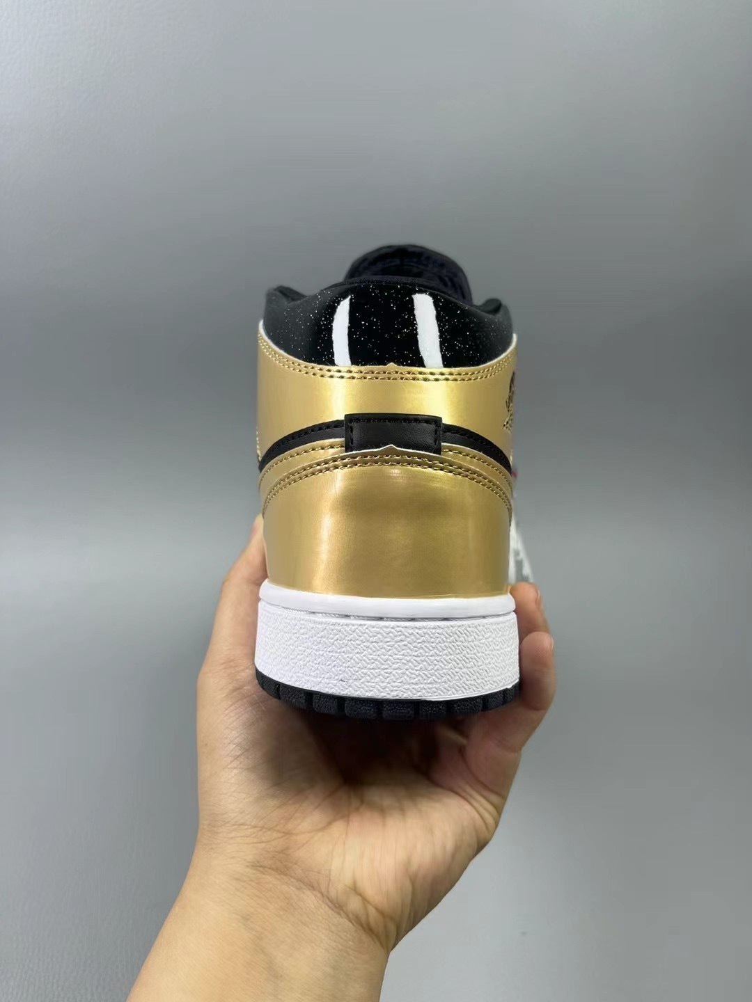 High Top Sneakers, Gold Colorway, Lace Up Design, Casual Gift for Sneaker Fans