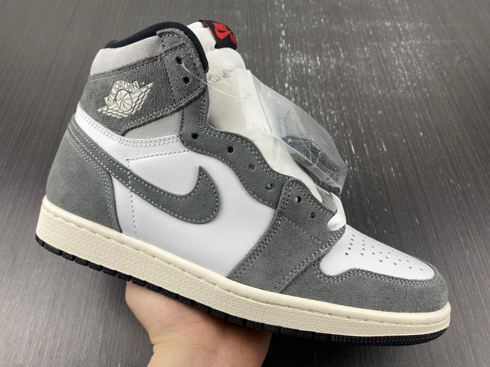 High Top Sneakers, Gray Black Colorway, Leather Footwear, Lace Up Design, Casual Gift for Sneaker Fans