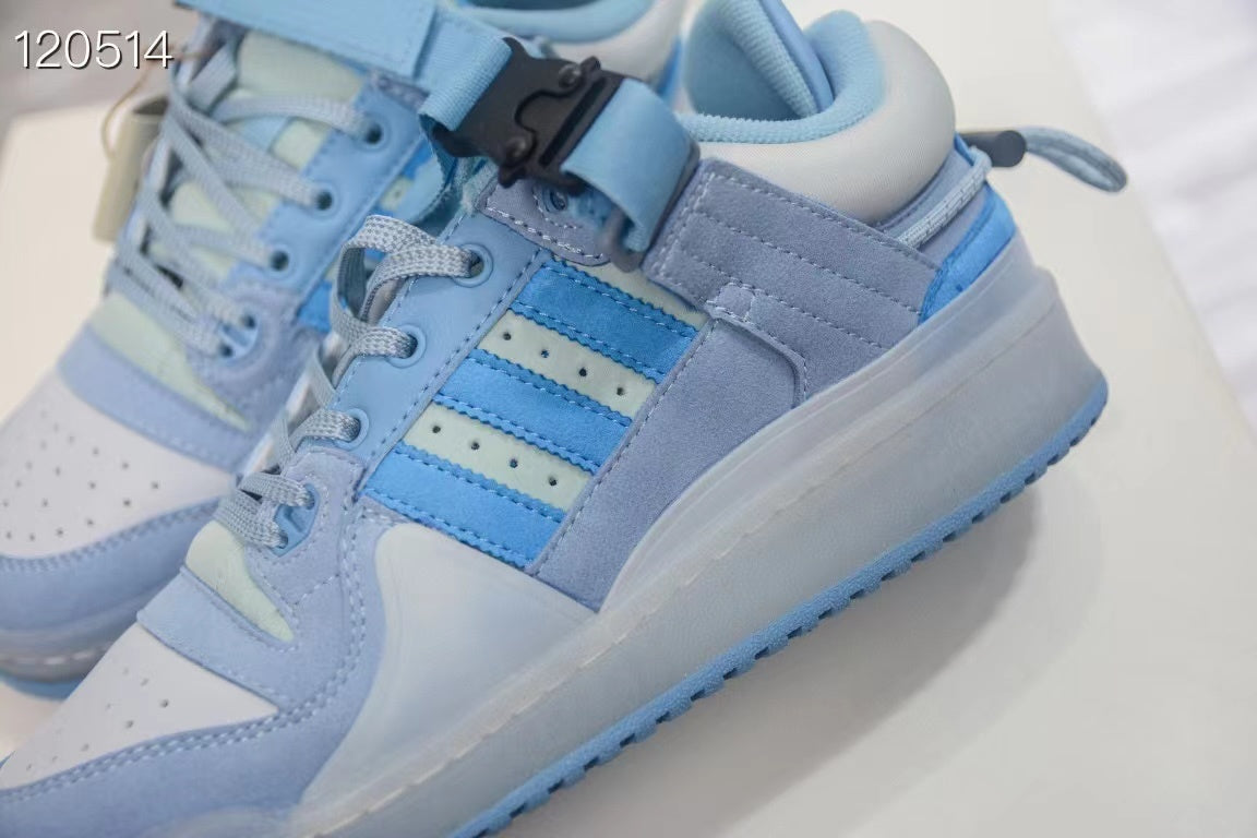 Low Top Shoes, Blue Colorway, Lace Up Design, Casual Gift for Shoe Lovers