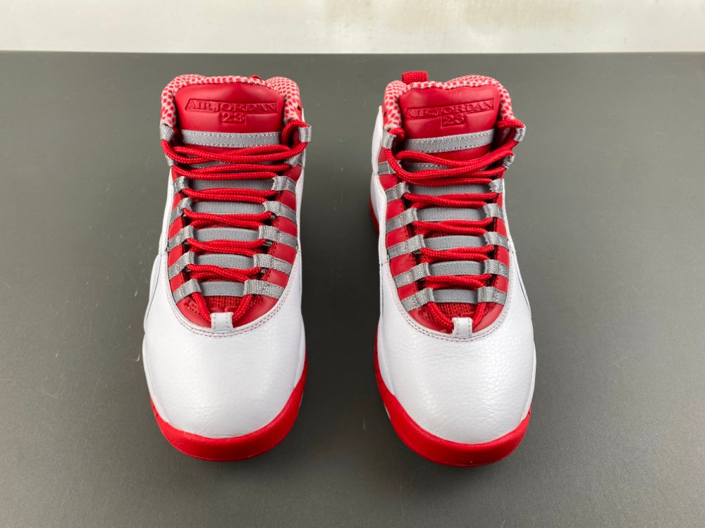 Retro High Top Sneakers, White Red Gray Colorway, Lace Up Design, Casual Gift for Sneaker Fans