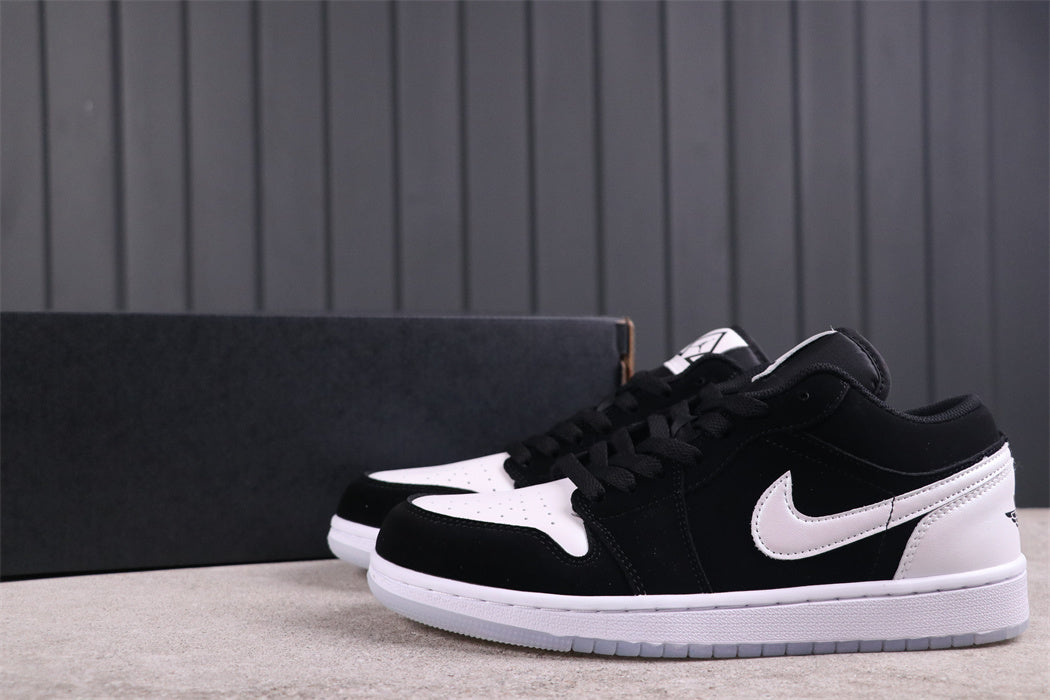 Low Top Sneakers, White Black Colorway, Lace Up Design, Casual Gift for Sneaker Fans