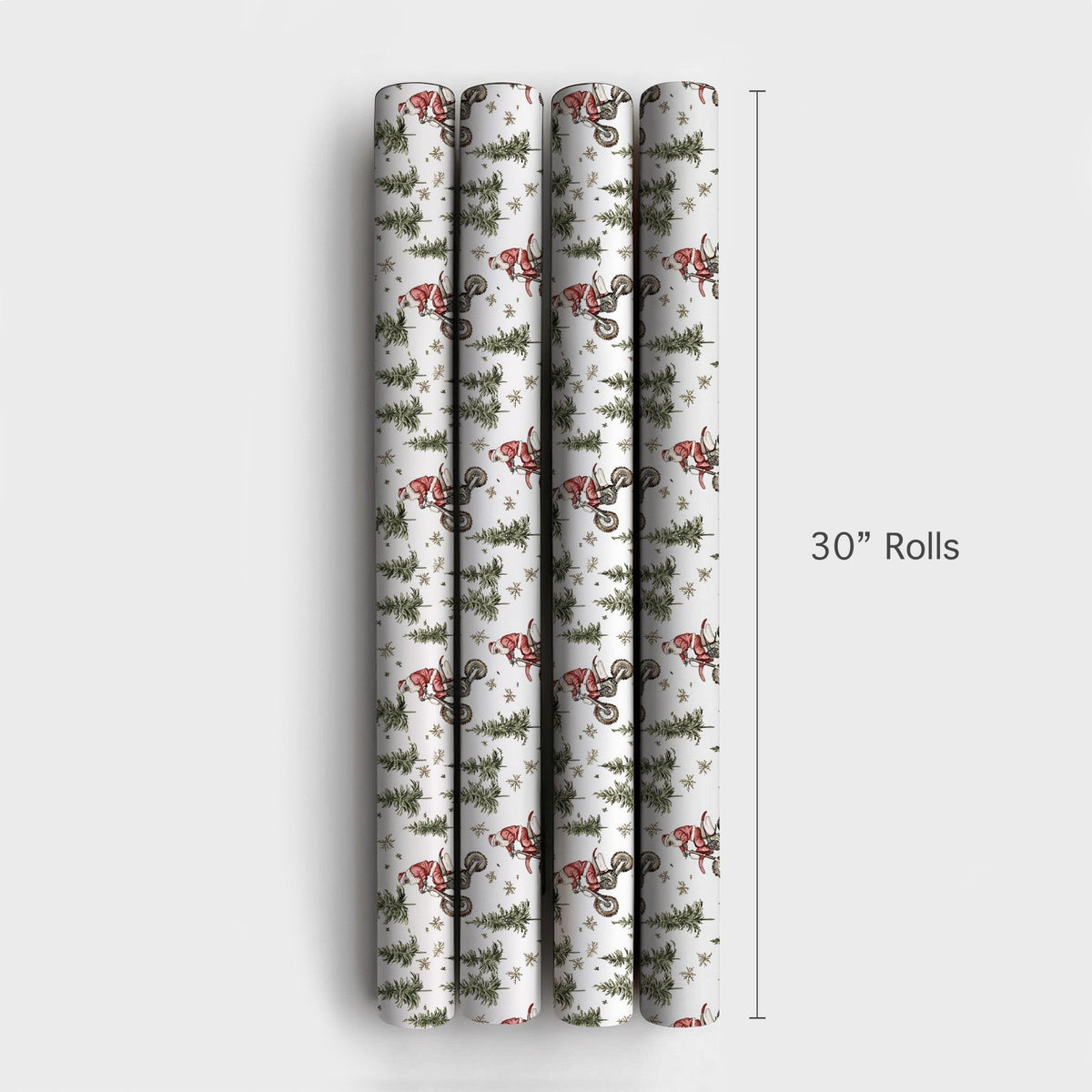 Dirt Bike Santa Gift Wrap, Motocross Santa Wrapping Paper, Motorcycle Christmas Wrapping Paper, Biker Holiday Gift Wrap, Moto