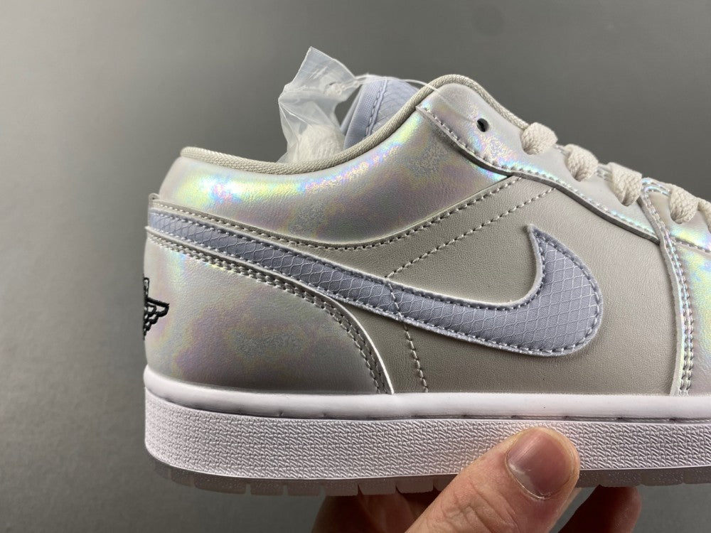 Low Top Sneakers, Silver Colorway, Lace Up Design, Casual Gift for Sneaker Fans