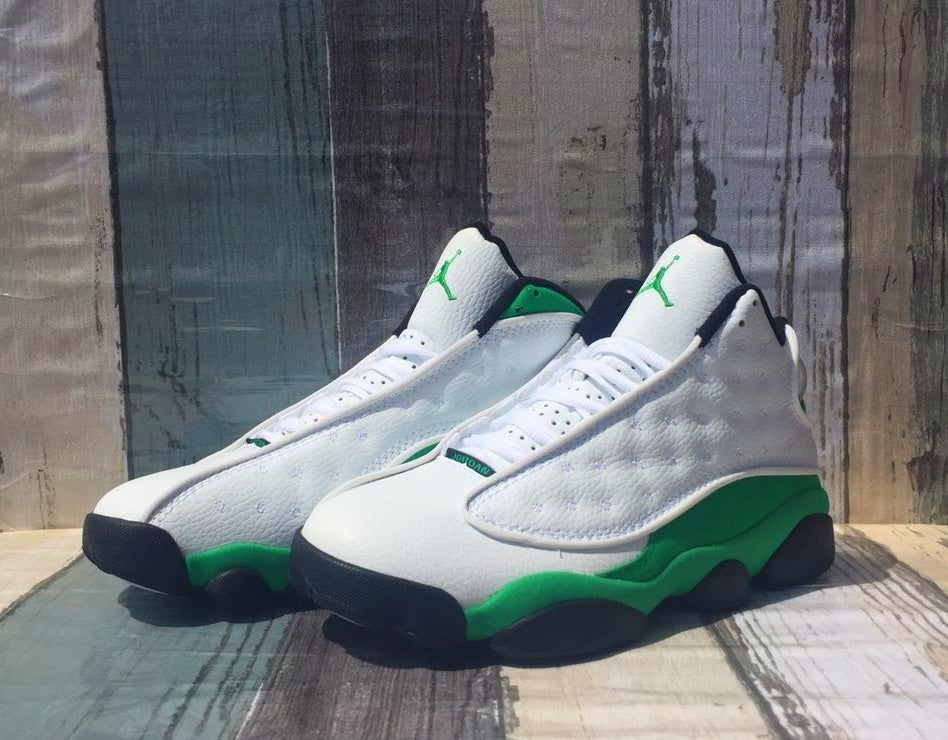 Sneakers, White Green Colorway, Lace Up Design, Casual Gift for Sneaker Fans