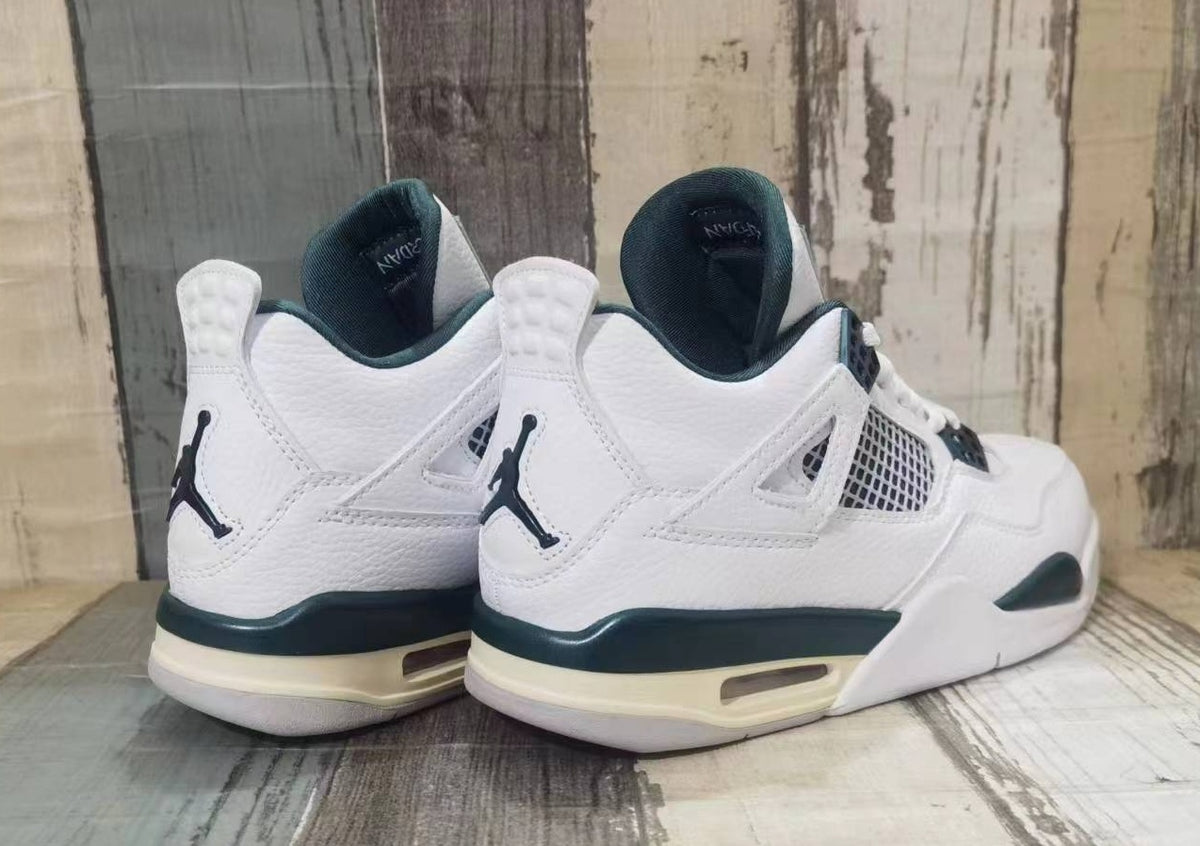 Mid Top Sneakers, White Green Colorway, Lace Up Design, Casual Gift for Sneaker Fans