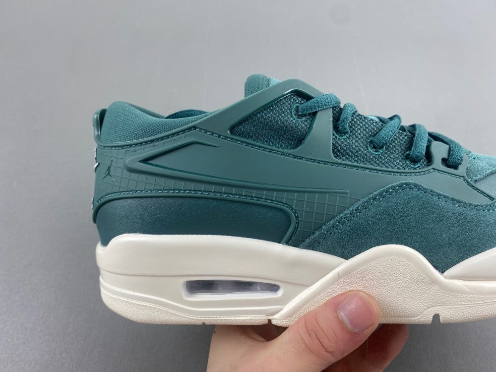 Low Top Sneakers, Army Green White Colorway, Lace Up Design, Casual Gift for Sneaker Fans