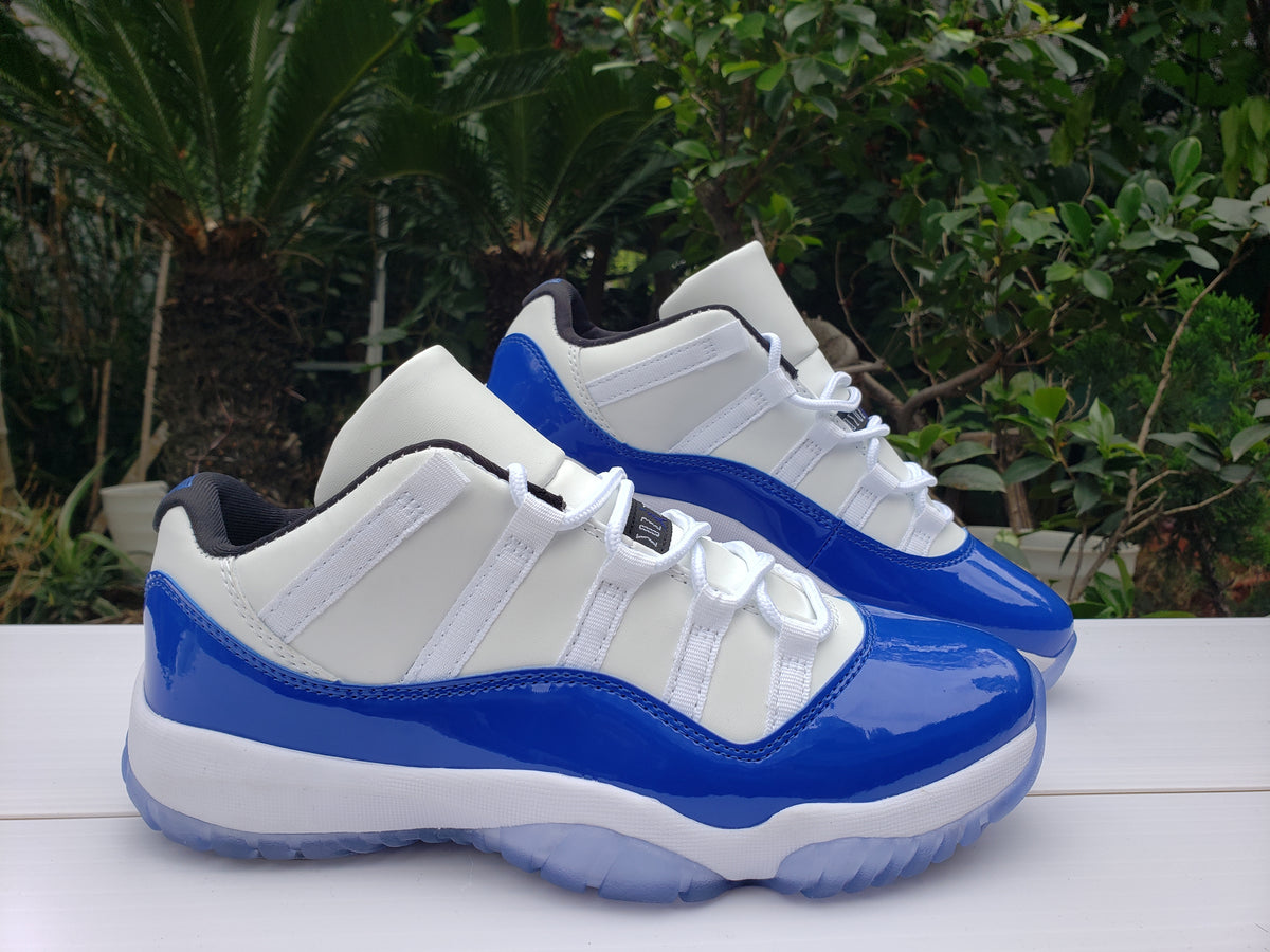 Low Top Sneakers, Blue White Colorway, Lace Up Design, Casual Gift for Sneaker Fans