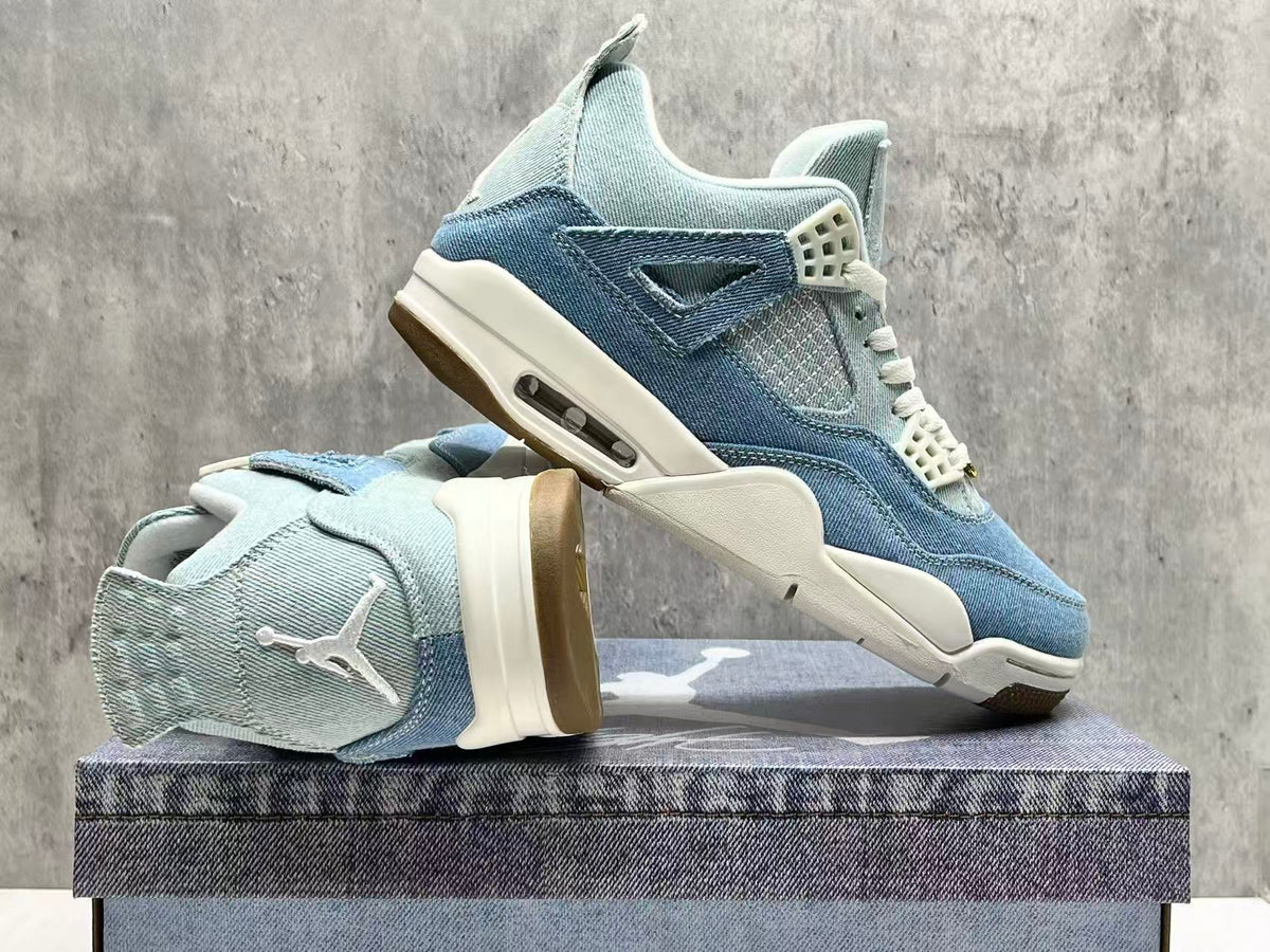 Mid Top Sneakers, Blue Colorway, Lace Up Design, Casual Gift for Sneaker Fans