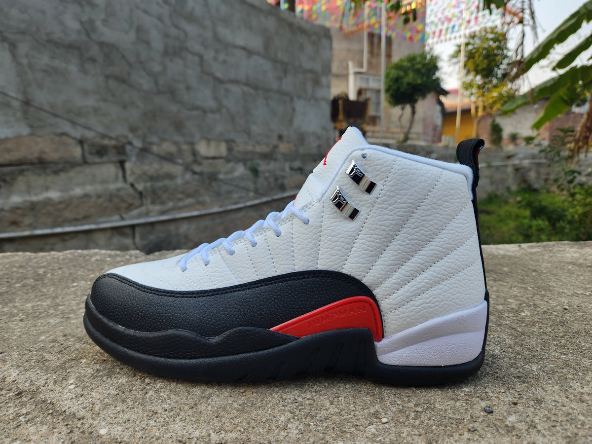 Sneakers, White Black Red Colorway, Lace Up Design, Casual Gift for Sneaker Fans