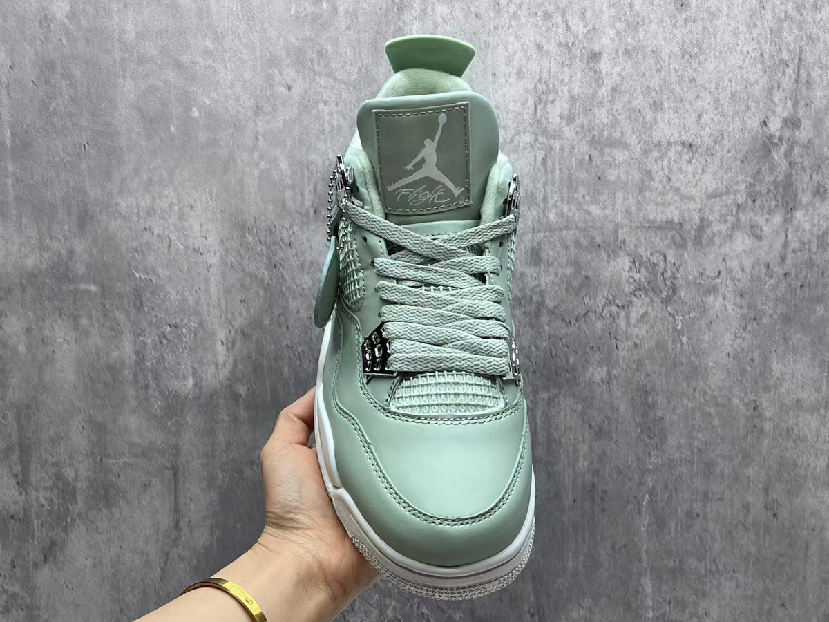 Mid Top Sneakers, Green White Colorway, Lace Up Design, Casual Gift for Sneaker Fans