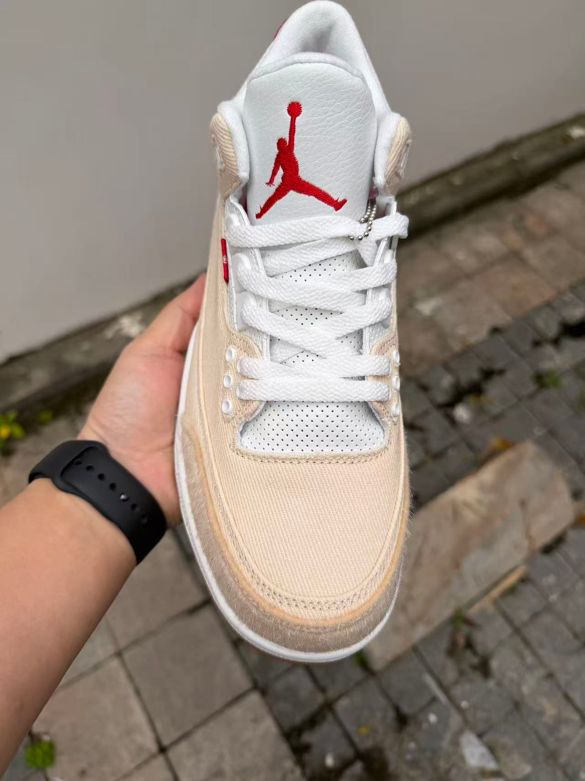 Low Top Sneakers, Beige White Colorway, Lace Up Design, Casual Gift for Sneaker Fans