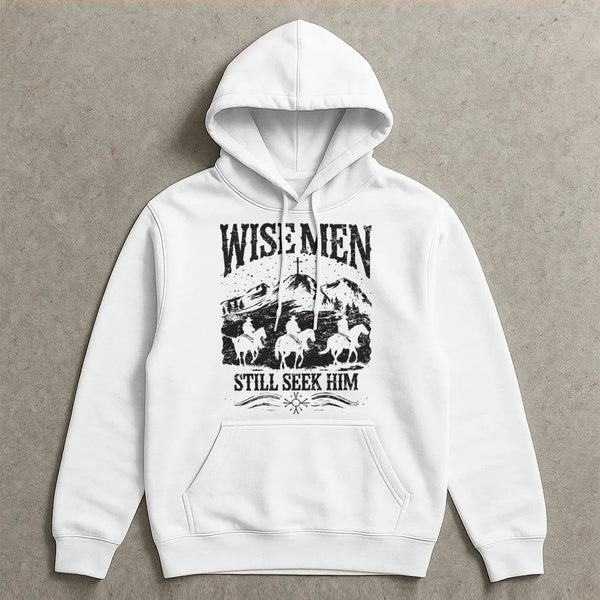 Western Cowboy Nativity Hoodie, Wise Men Still Seek Him Hoodie, Christian Faith Christmas Pullover Hoodie, Religious Holiday 