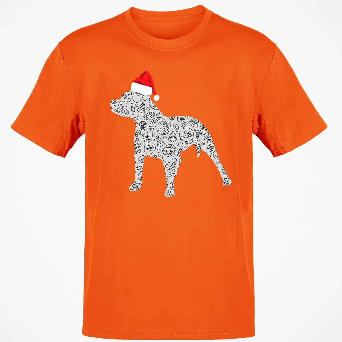 Festive Dog Lover Holiday Shirt, Pitbull Santa Hat Christmas T-Shirt, Adorable Xmas Pittie Graphic Tee, Winter Merry Christma