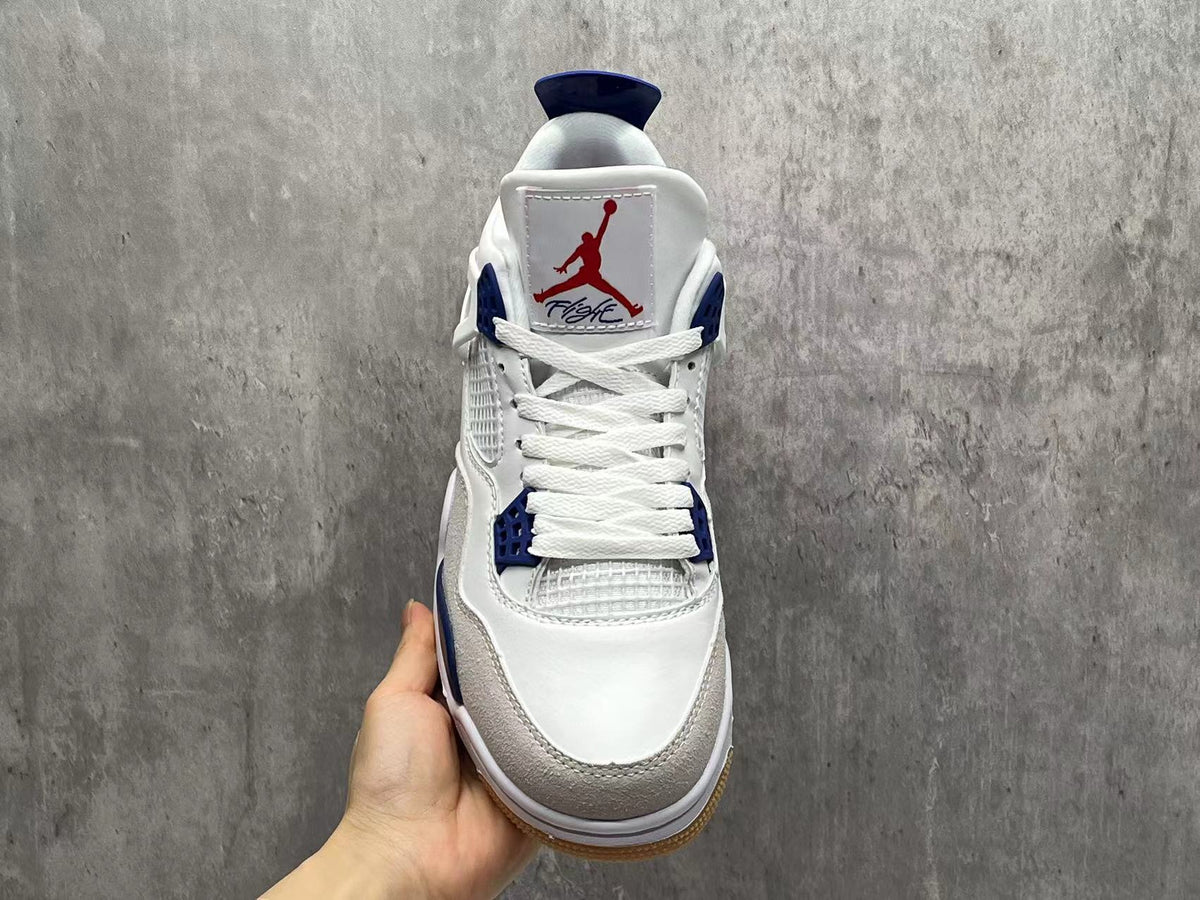 Mid Top Sneakers, Blue Colorway, Lace Up Design, Casual Gift for Sneaker Fans