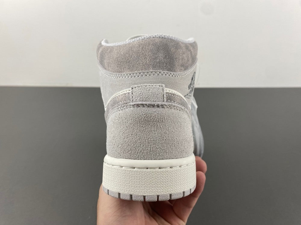 Mid Top Sneakers, White Gray Colorway, Lace Up Design, Casual Gift for Sneaker Fans