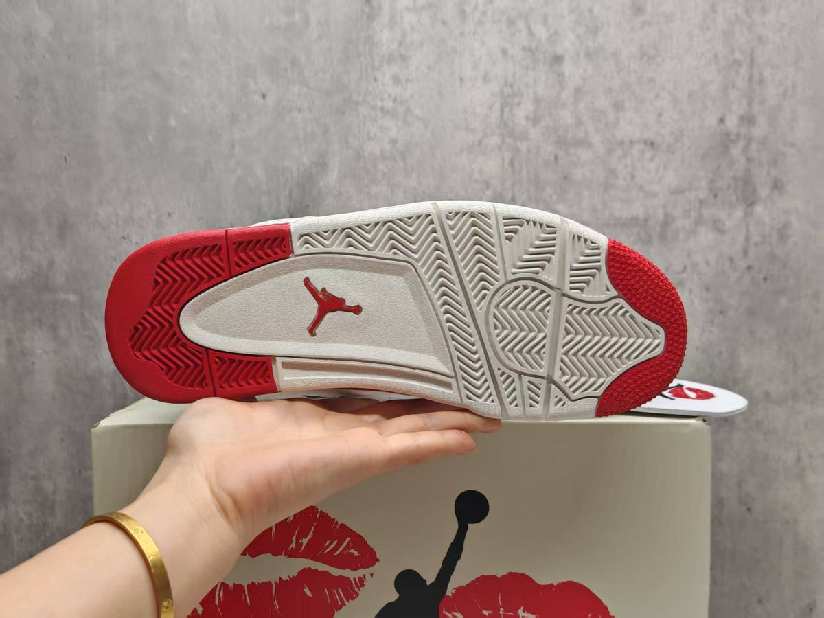 Mid Top Sneakers, Red Colorway, Valentine Design, Lace Up Design, Casual Gift for Sneaker Fans