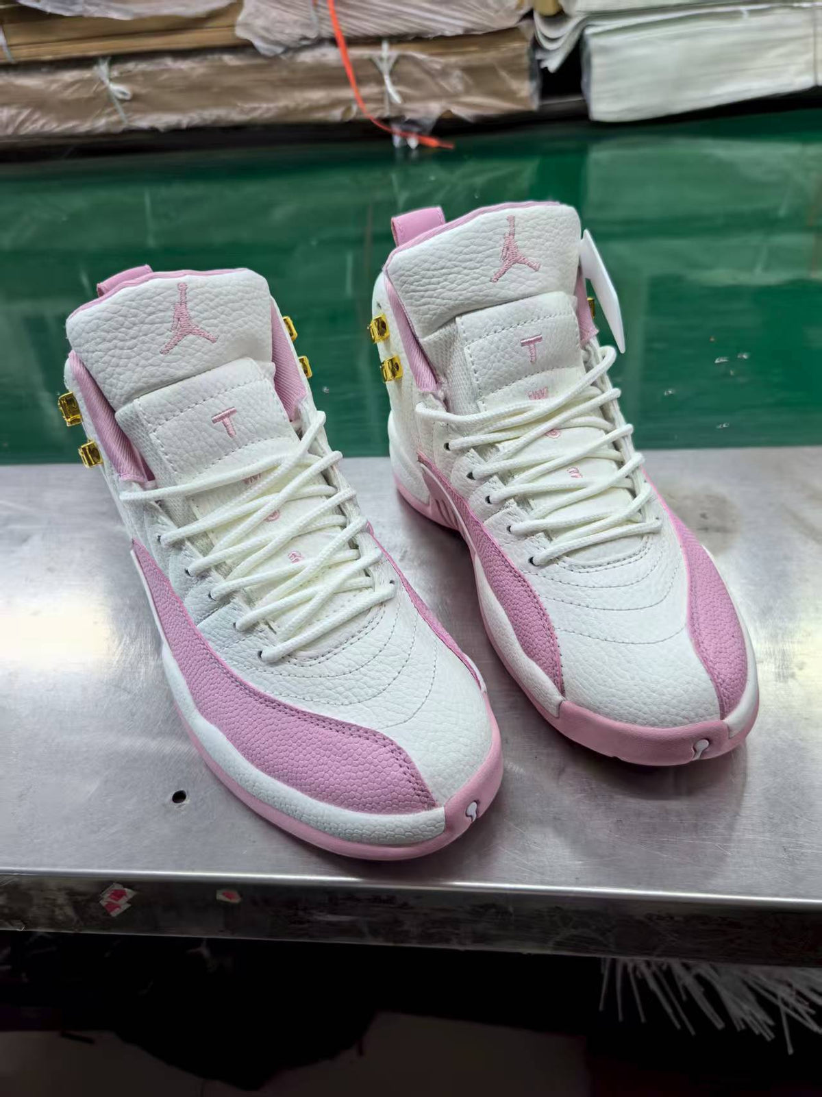 High Top Sneakers, White Pink Colorway, Lace Up Design, Casual Gift for Sneaker Fans