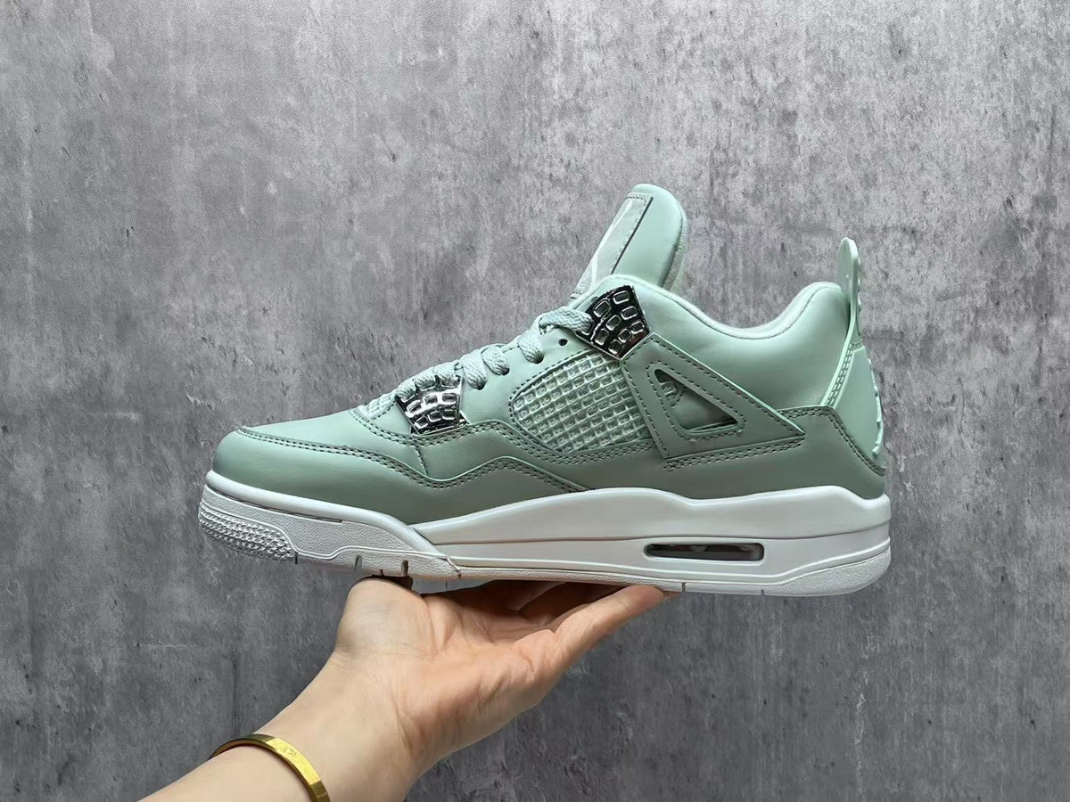 Mid Top Sneakers, Green White Colorway, Lace Up Design, Casual Gift for Sneaker Fans