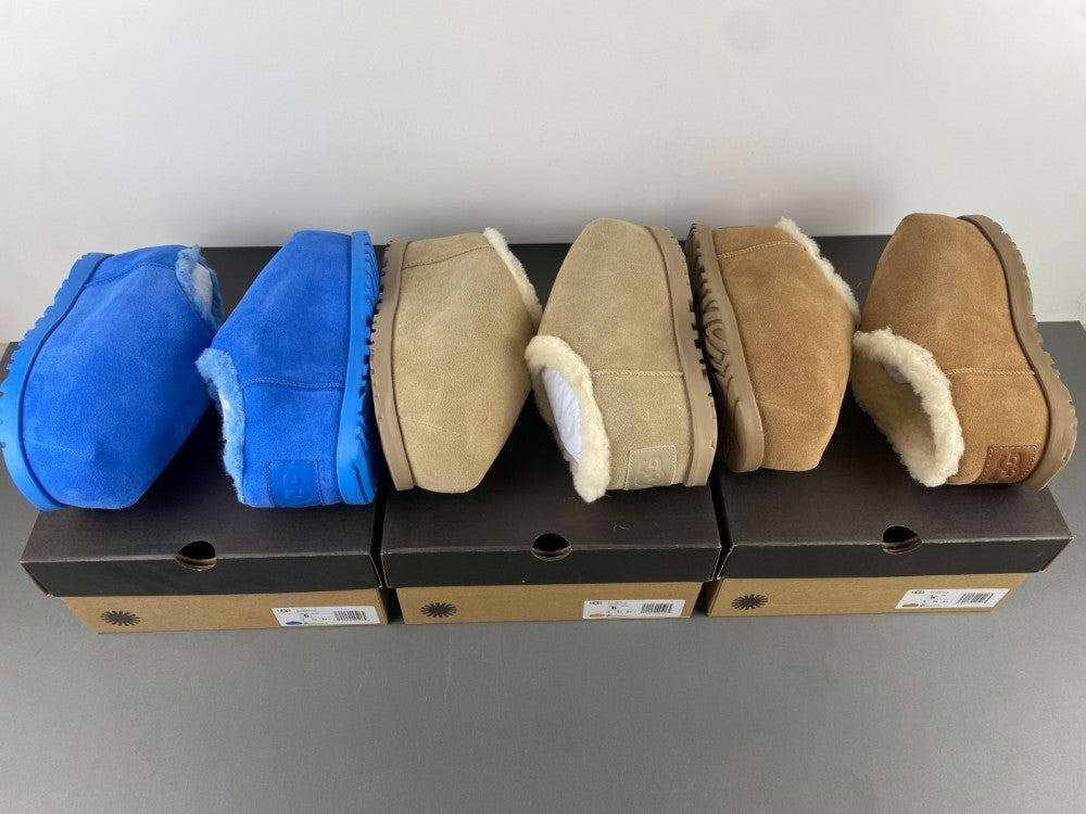 Slides, Beige Colorway, Slip On Design, Wool Detail, Casual Gift for Shoe Lovers